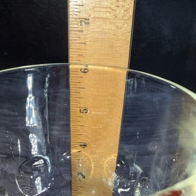 Vintage Schlitz Beer Milwaukee Clear Glass Goblet Thumb Print Stemware 6” 16 O - Thumbnail 9