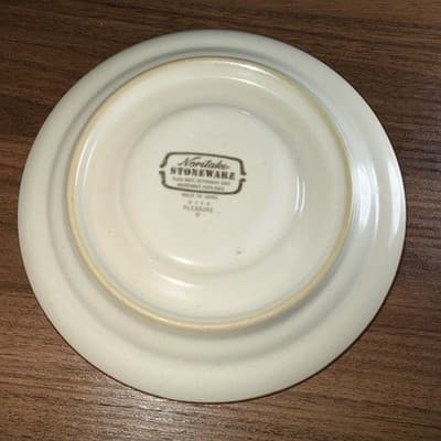 NORITAKE STONEWARE PLEASURE #8344 Coffee CUP & SAUCER SET Blue Brown Replacement - Thumbnail 9