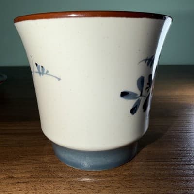 NORITAKE STONEWARE PLEASURE #8344 Coffee CUP & SAUCER SET Blue Brown Replacement - Thumbnail 6