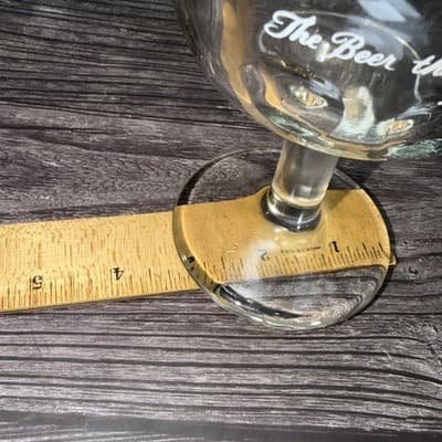 Vintage Schlitz Beer Milwaukee Clear Glass Goblet Thumb Print Stemware 6” 16 O - Thumbnail 10