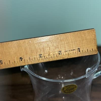 Vintage Avon Crystal Hummingbird Pitcher 8" 24% Lead Crystal Serving Water Tea - Thumbnail 13