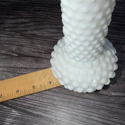 Vintage Hobnail Milk Glass White Bud Vase EO Brody Co USA Cottage Core MCM 8" - Thumbnail 15