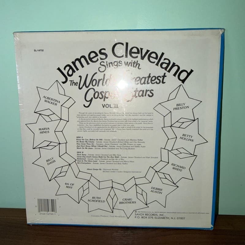 James Cleveland Sings with The World's Greatest Gospel Stars Vol. II Vinyl LP - Thumbnail 9