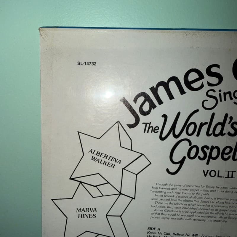 James Cleveland Sings with The World's Greatest Gospel Stars Vol. II Vinyl LP - Thumbnail 12