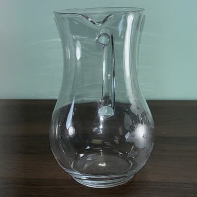 Vintage Avon Crystal Hummingbird Pitcher 8" 24% Lead Crystal Serving Water Tea - Thumbnail 10