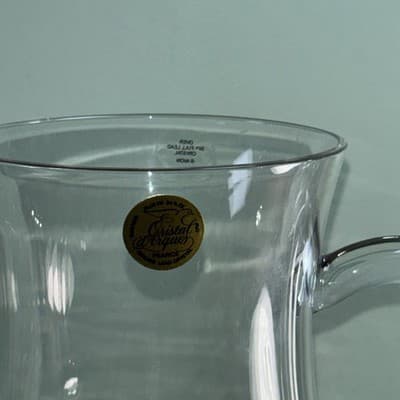 Vintage Avon Crystal Hummingbird Pitcher 8" 24% Lead Crystal Serving Water Tea - Thumbnail 3
