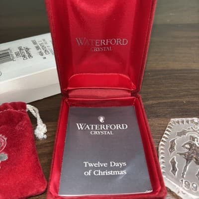 WATERFORD CRYSTAL 12 DAYS OF CHRISTMAS ORNAMENT - 10 LORDS OF LEAPING - Thumbnail 3