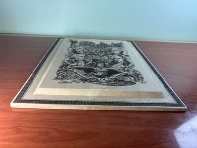 VTG JK THOMPSON JR. Patriotic ETCHED Wall Plaque 1975 BICENTENNIAL UNITED STATES - Thumbnail 4