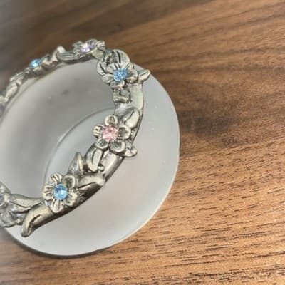 Partylite Hydrangea Votive Holder GUC! shows minor wear Candle Or Trinket Dish - Thumbnail 3