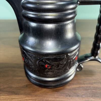 Royal Sealy Japan Redware Metallic Black Red Four Cup Tea Pot Sugar Creamer VTG - Thumbnail 8