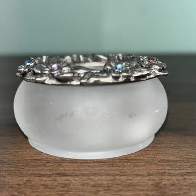 Partylite Hydrangea Votive Holder GUC! shows minor wear Candle Or Trinket Dish - Thumbnail 5