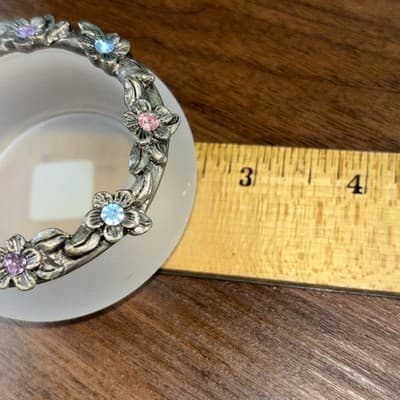 Partylite Hydrangea Votive Holder GUC! shows minor wear Candle Or Trinket Dish - Thumbnail 9