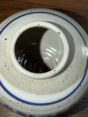 Stoneware “Spices” Jars Large Round Redware Salt Glazed Containers With Cork - Thumbnail 3