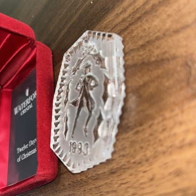 WATERFORD CRYSTAL 12 DAYS OF CHRISTMAS ORNAMENT - 10 LORDS OF LEAPING - Thumbnail 6