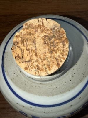 Stoneware “Spices” Jars Large Round Redware Salt Glazed Containers With Cork - Thumbnail 5