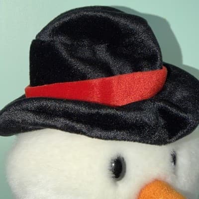 TY Beanie Buddy - SNOWBALL the Snowman (11 inch) - MWMTs Stuffed Animal Toy 2001 - Thumbnail 4