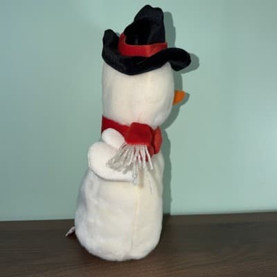 TY Beanie Buddy - SNOWBALL the Snowman (11 inch) - MWMTs Stuffed Animal Toy 2001 - Thumbnail 5