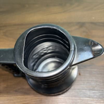 Royal Sealy Japan Redware Metallic Black Red Four Cup Tea Pot Sugar Creamer VTG - Thumbnail 4