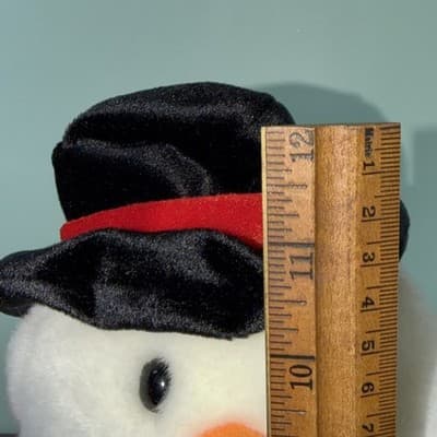 TY Beanie Buddy - SNOWBALL the Snowman (11 inch) - MWMTs Stuffed Animal Toy 2001 - Thumbnail 10