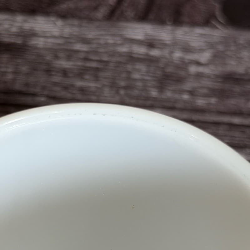 Hazel-Atlas White Milk Glass Vitrock Coffee Mug with Block Handle 3.5" - Thumbnail 8