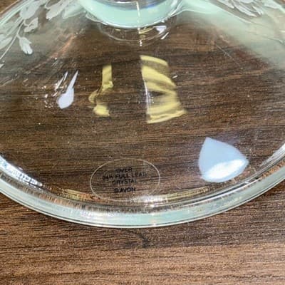 Pair Of Vintage 1980s Avon Hummingbird 24% lead crystal Candle Holder Set Of 2 - Thumbnail 5