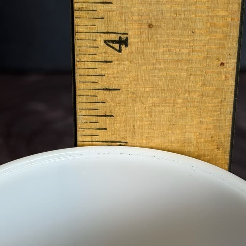 Hazel-Atlas White Milk Glass Vitrock Coffee Mug with Block Handle 3.5" - Thumbnail 12