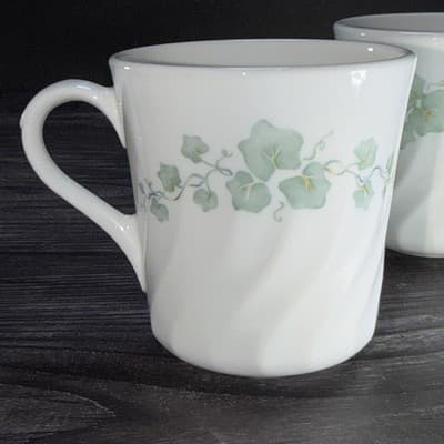 Corning Ware Corelle Coffee Mug Tea Cup Callaway Swirl Ivy Tea Set Of 4 - Thumbnail 16