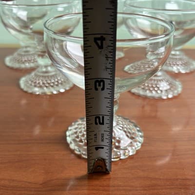 Anchor Hocking Bubble Foot Sherbet Dessert Champagne Glasses Set 6 Barware - Thumbnail 13