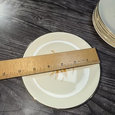 6 Homer Laughlin China Golden Wheat Desert Side Plates Yellow 22K Gold Trim 6” - Thumbnail 13
