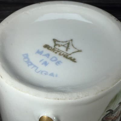 Artibus Portugal Porcelain Tea Cup & Saucer Pheasants Gold Rim Birds Hunting Dog - Thumbnail 12