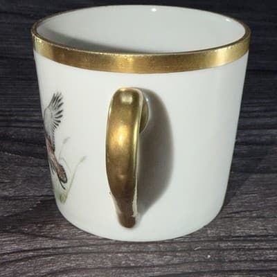 Artibus Portugal Porcelain Tea Cup & Saucer Pheasants Gold Rim Birds Hunting Dog - Thumbnail 9