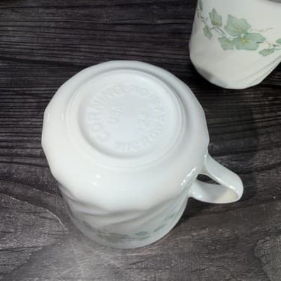 Corning Ware Corelle Coffee Mug Tea Cup Callaway Swirl Ivy Tea Set Of 4 - Thumbnail 7