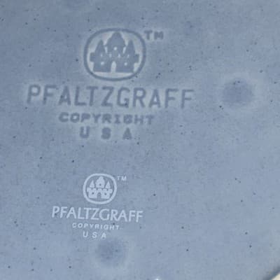 Pfaltzgraff Bouquet Gazebo Single Blue White Scalloped Floral Salad Plates 7.5" - Thumbnail 6