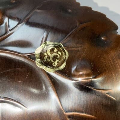 Vintage Gregorian Copper Leaf-Shaped Dish Handcrafted, Made in USA - Thumbnail 7
