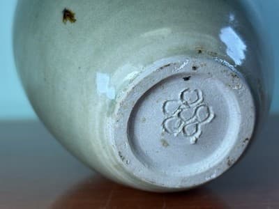 5" Studio Art Pottery Vase Green/Blue Brown High Glaze Nice Form And Heavy - Thumbnail 9