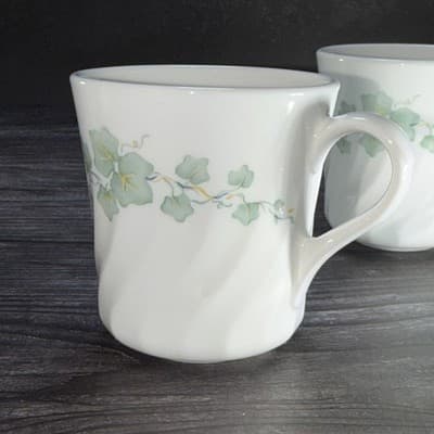 Corning Ware Corelle Coffee Mug Tea Cup Callaway Swirl Ivy Tea Set Of 4 - Thumbnail 14