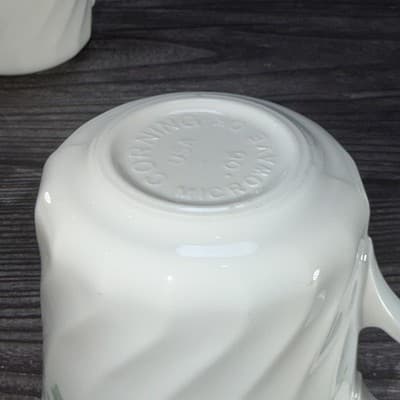 Corning Ware Corelle Coffee Mug Tea Cup Callaway Swirl Ivy Tea Set Of 4 - Thumbnail 13