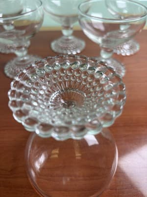 Anchor Hocking Bubble Foot Sherbet Dessert Champagne Glasses Set 6 Barware - Thumbnail 10