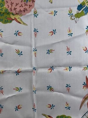 Vintage Scarf Head-wrap Made In Italy 21 X 23” Square Zoo Scene Families Lion - Thumbnail 8