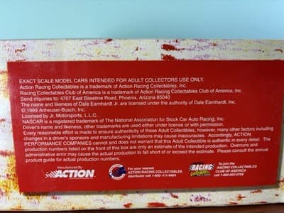 1999 Dale Earnhardt Jr #8 Budweiser Action 1:24 Diecast Metal Model Car New - Thumbnail 10