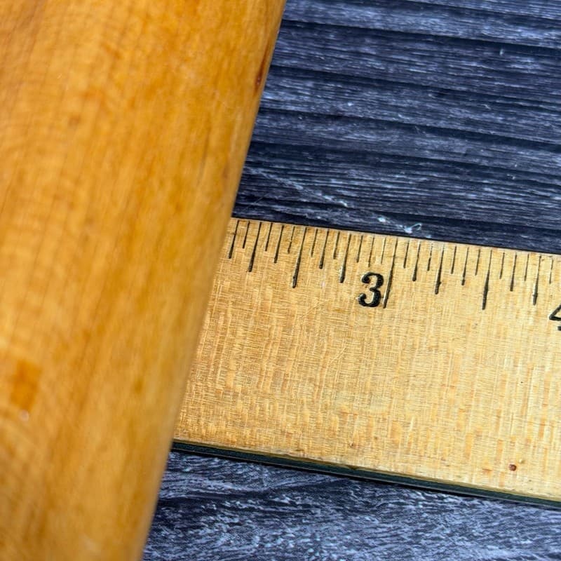 Vintage Hand-Turned Wood Rolling Pin with Black Painted Handles 19” - Thumbnail 13