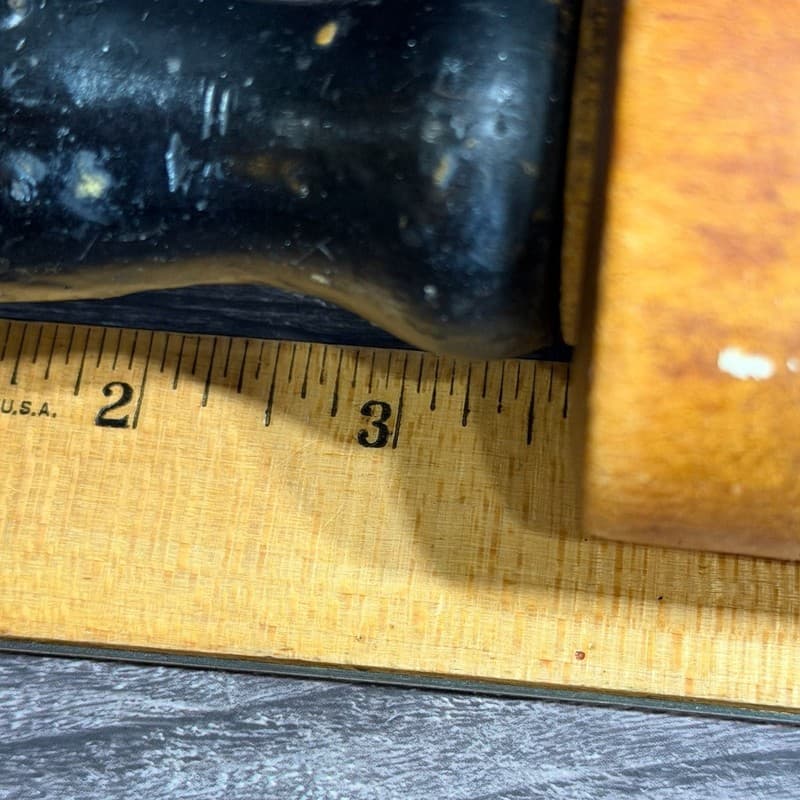Vintage Hand-Turned Wood Rolling Pin with Black Painted Handles 19” - Thumbnail 12