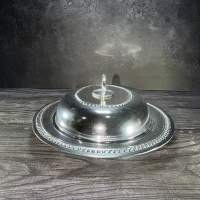 Vintage Art Deco Kensington Aluminum Ware Serving Tray Divided In Two Sections - Thumbnail 3