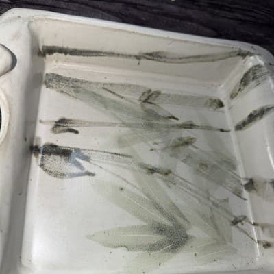 Vtg Studio Art Pottery Jewelry Tray Bathroom Vanity Organizer Tea Tray Square - Thumbnail 2