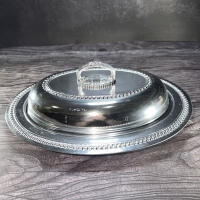Vintage Art Deco Kensington Aluminum Ware Serving Tray Divided In Two Sections - Thumbnail 6