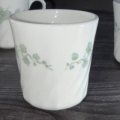 Corning Ware Corelle Coffee Mug Tea Cup Callaway Swirl Ivy Tea Set Of 4 - Thumbnail 12