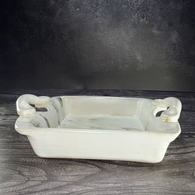 Vtg Studio Art Pottery Jewelry Tray Bathroom Vanity Organizer Tea Tray Square - Thumbnail 6
