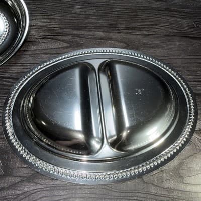 Vintage Art Deco Kensington Aluminum Ware Serving Tray Divided In Two Sections - Thumbnail 10
