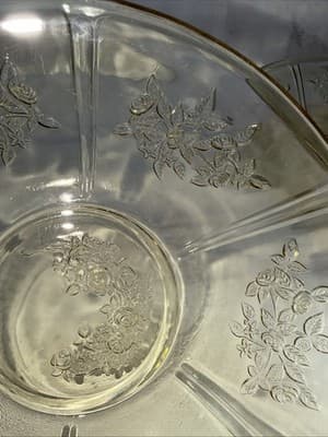 DEPRESSION GLASS FEDERAL Yellow/Amber Sharon Cabbage Rose Severing Bowl Set Of 2 - Thumbnail 13