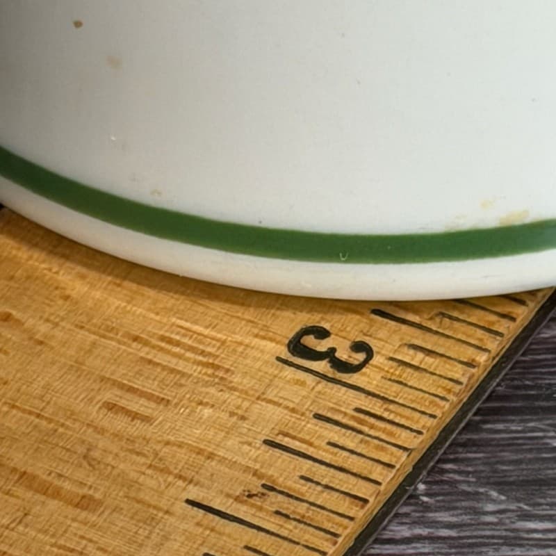 Vintage Buffalo China Restaurant Ware Green Striped Diner Mugs Set of 2 - Thumbnail 14